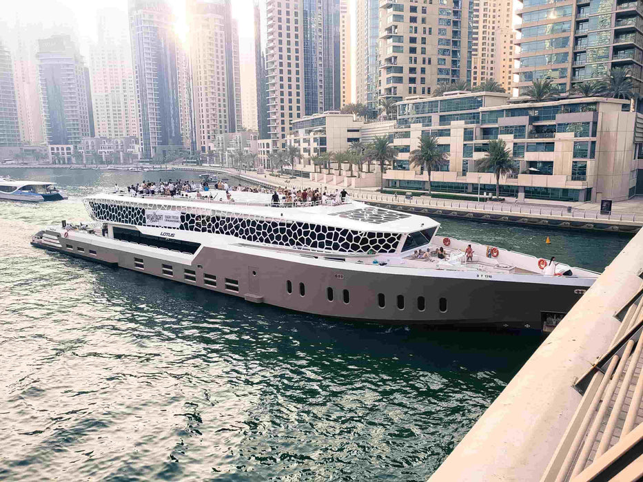 Exclusive Luxury Lotus Megayacht Dinner Cruise with Soft Drinks for One