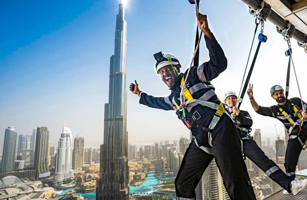 Ce La Vi Lunch with Drinks for Two & Thrilling Edge Walk with Burj Khalifa Views