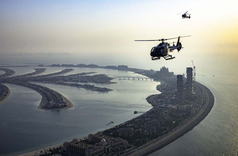 Adrenaline Pumping 17-Minute Private Helicopter Tour of Palm Dubai for Six | Flying at Wondergifts