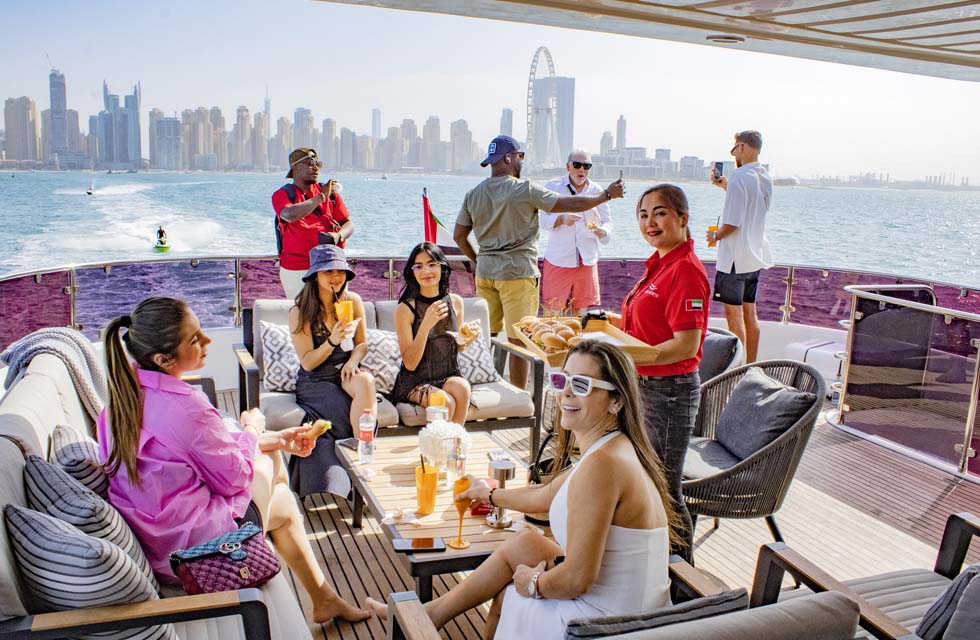 Luxury Superyacht Ride with Brunch & Drinks for One Through Dubai Harbour