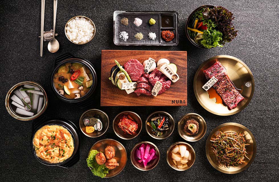 Premium Korean Dinner Experience with Drinks for Two at Nuri Grill & Bar