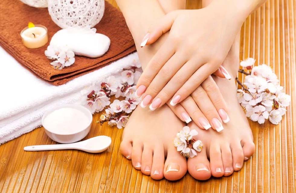 Elegant Classic Manicure & Pedicure at Spaces Salon - Valid at 2 Locations