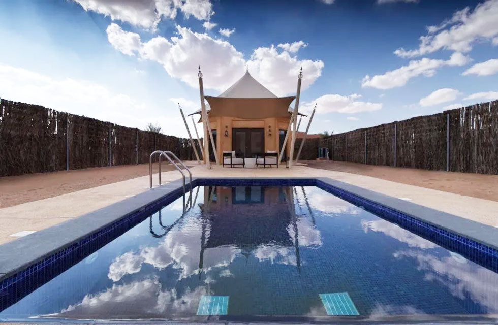 Exclusive 1-Night Tent Stay with Private Pool and Breakfast for Two at Al Badayer