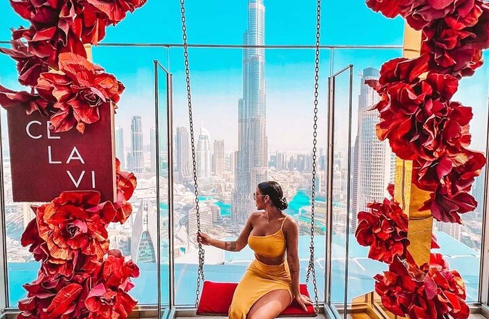 Ce La Vi Lunch with Drinks for Two & Thrilling Edge Walk with Burj Khalifa Views