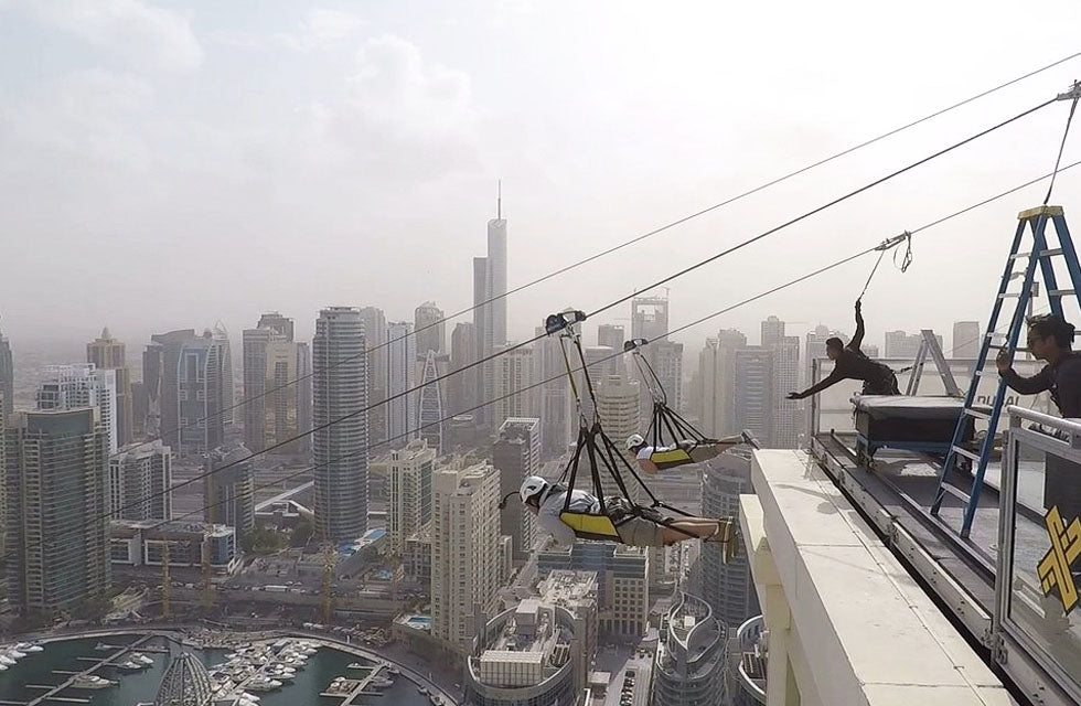 Thrilling Zipline Ride for One with Romantic Dinner & Drinks at Al Habtoor Resort