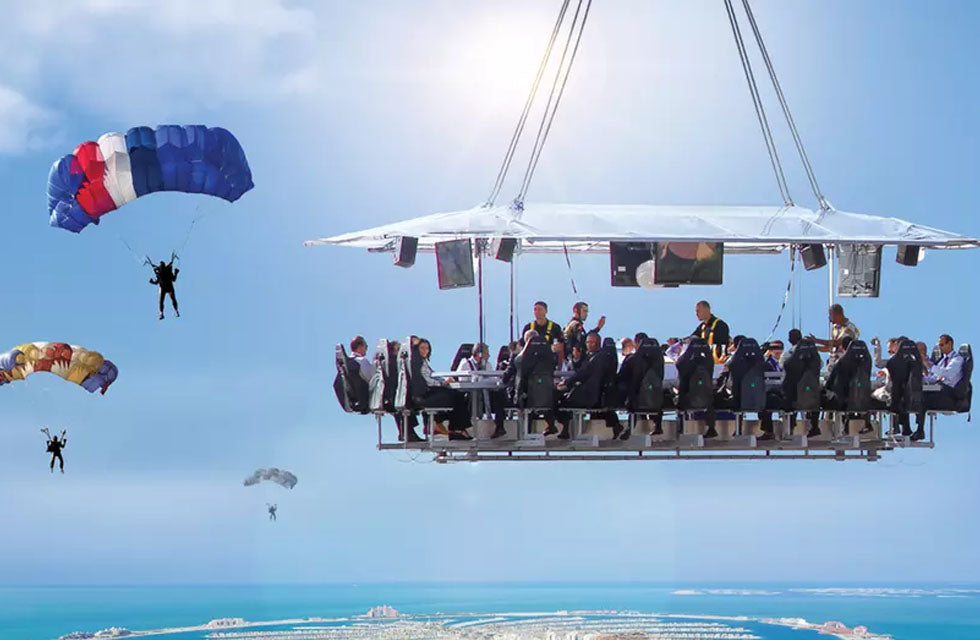 Unique Dinner In The Sky Experience with Ain Dubai Tickets for Two