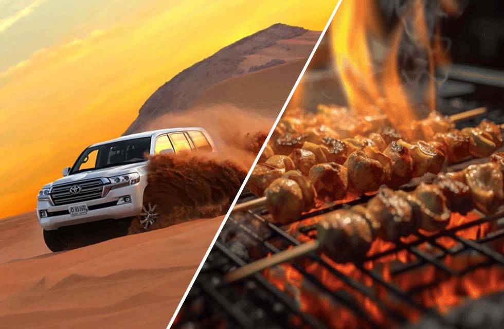 Sunset Abu Dhabi Desert Safari with BBQ and Live Entertainment for One