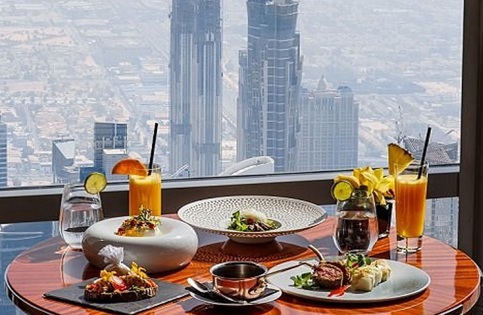 Luxury Lunch at At.Mosphere Burj Khalifa & Softouch Spa Massage for Two