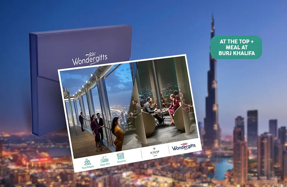 Burj Khalifa Visit with a Rooftop Burj Club Meal for Two | Days Out at Wondergifts