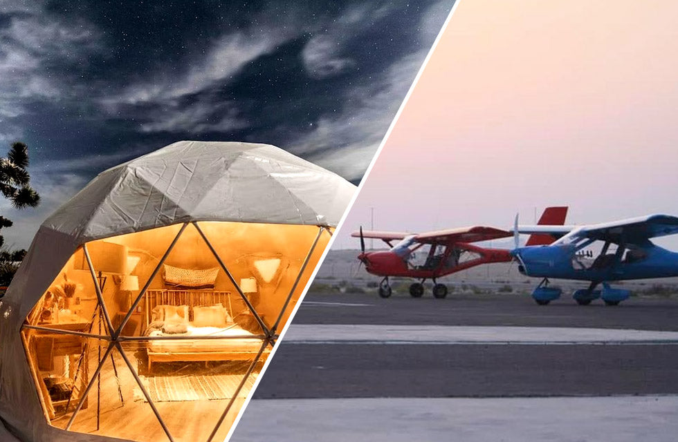 Exclusive Desert Dome Stay with Aeroprakt Flight Above RAK for Two