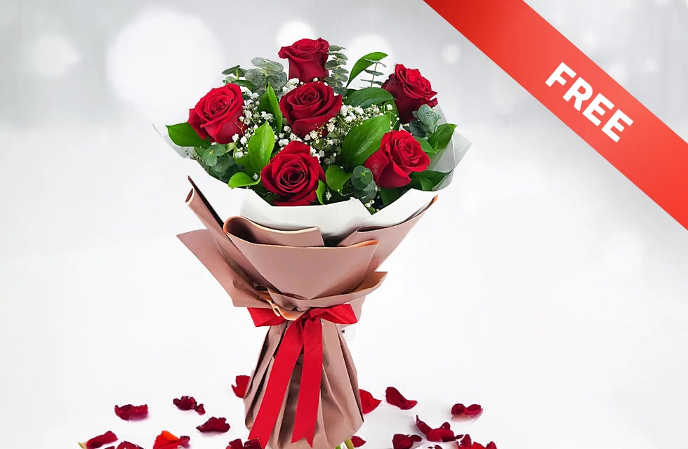 Elegant Red Roses Bouquet | Hamper at Wondergifts