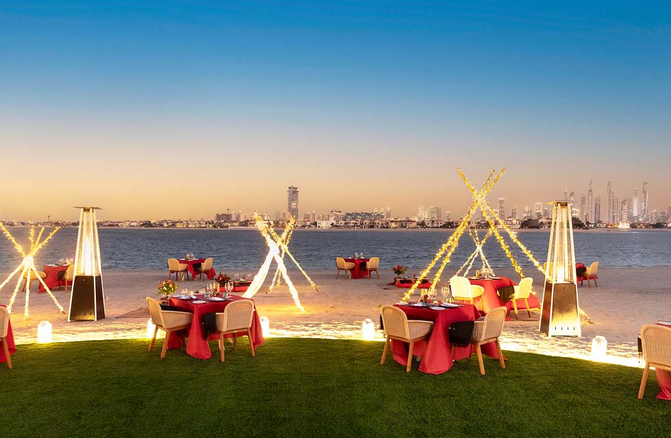 Romantic Beachside Dinner & Bubbly Drinks for Two at Envy, The Palm