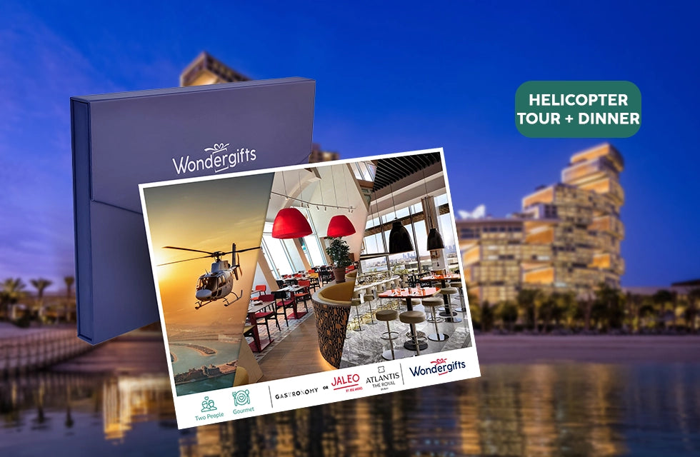 Helicopter Flight with Atlantis the Royal Dinner for 2 | Wondergifts.ae