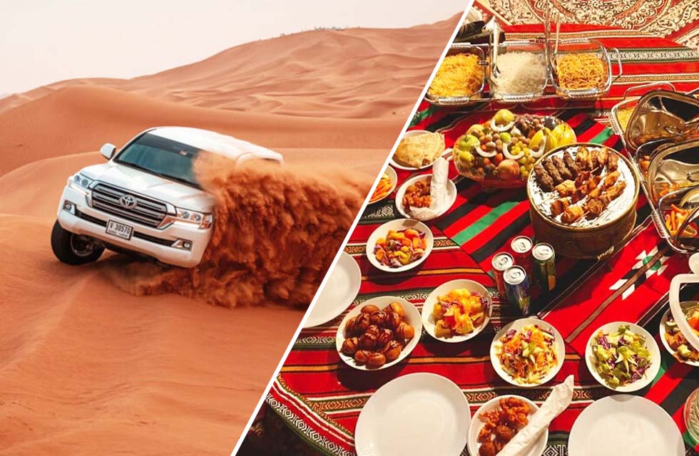 Dubai Desert Safari Adventure with Dinner for One at Noble Camps