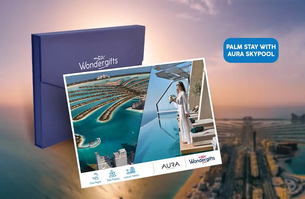 Romantic Luxury Palm Getaway with Aura Skypool Experience for Two | Staycation at Wondergifts