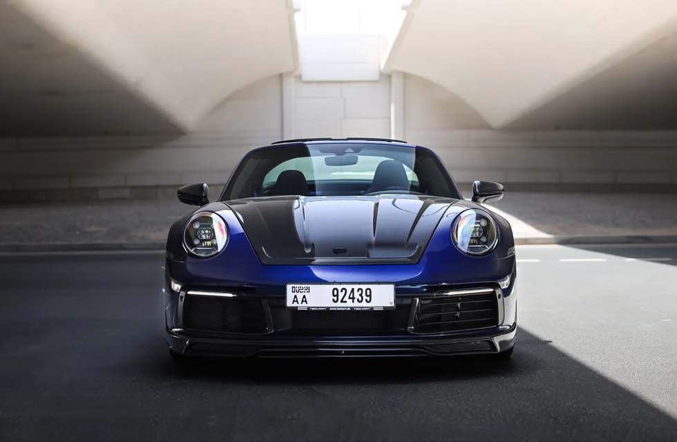 Rent a Porsche: Blue Porsche 911 Targa Techart for One Day