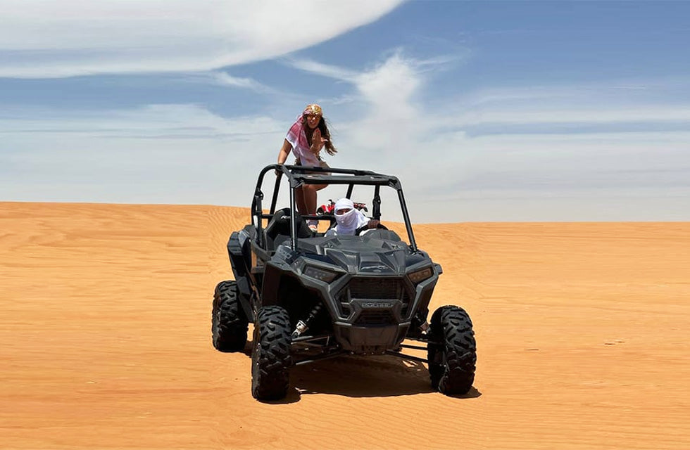 Adventurous Red Dune Buggy Desert Safari with BBQ Dinner for One