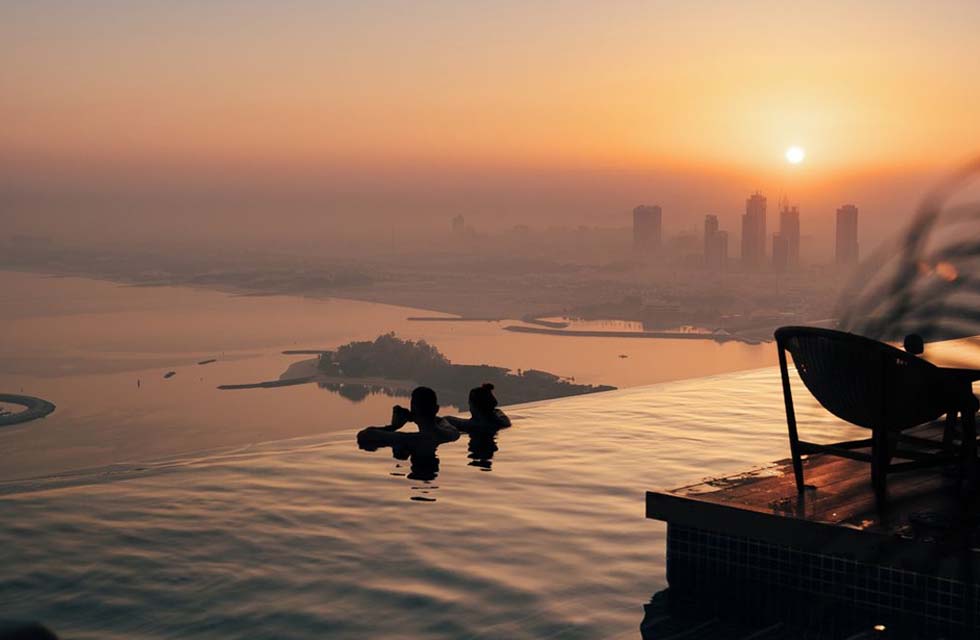 Unforgettable Sunrise Pool Access with Burj View at Aura Skypool, The Palm