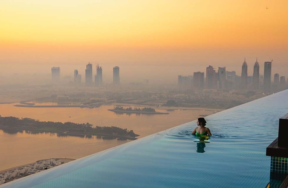 Unforgettable Sunrise Pool Access with Burj View at Aura Skypool, The Palm