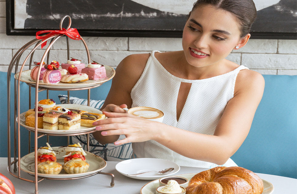 French Afternoon Tea with Stunning Burj Khalifa Views at Malibu Sky Lounge for Two