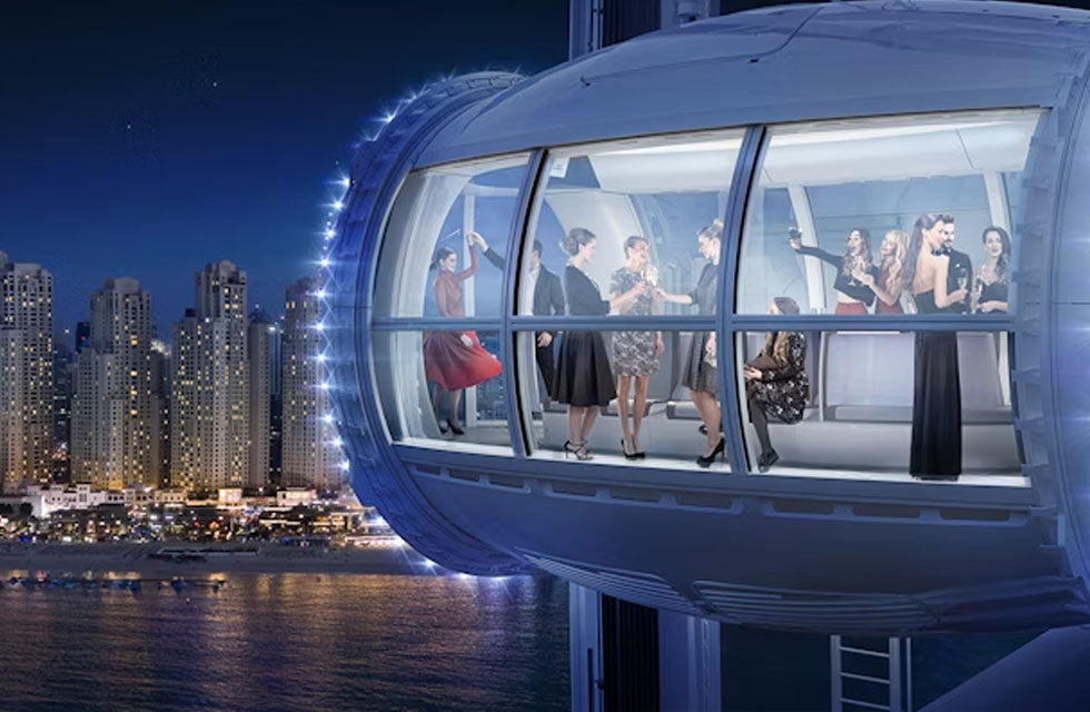 Stunning Ain Dubai Ride with The Pods Dining Experience for Two