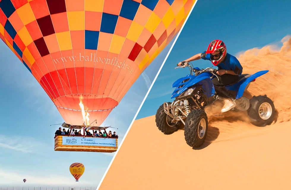 Sunrise Hot Air Balloon with Breakfast and Exciting Quad and Camel Rides