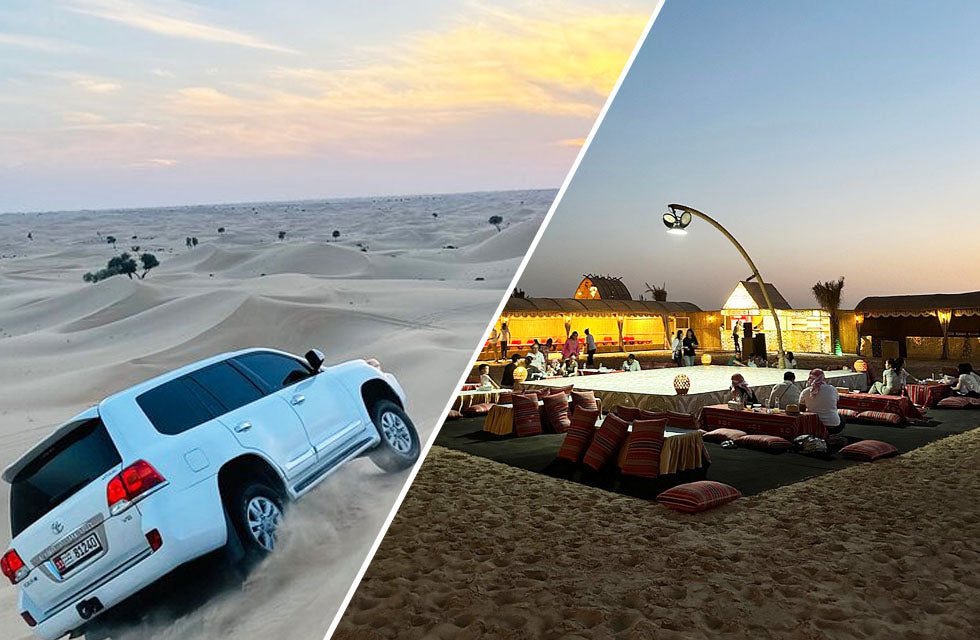 Sunset Desert Safari Experience with BBQ Dinner for One in Abu Dhabi