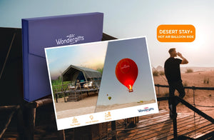 Deluxe Desert Stay and Hot Air Balloon Ride Gift Box for Two | Adventure at Wondergifts