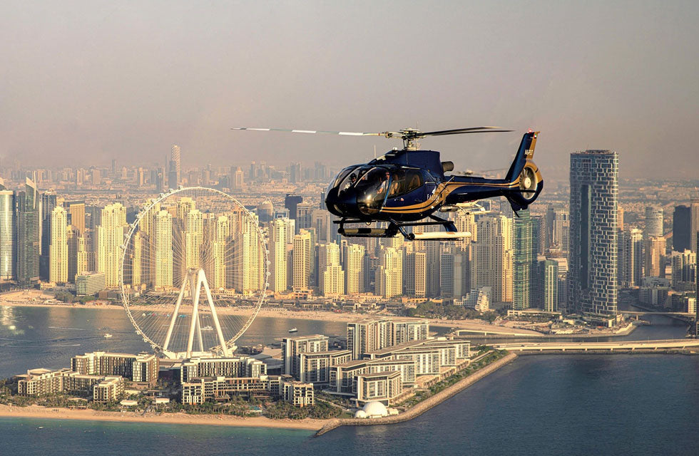 Helicopter Tour Gift Box: Elevate Your View of Dubai or Abu Dhabi’s Iconic Sights