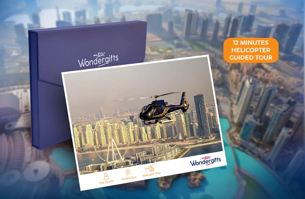 Thrilling 12-Minute Helicopter Tour Gift Box: A Unique Sky-High Adventure | Flying at Wondergifts