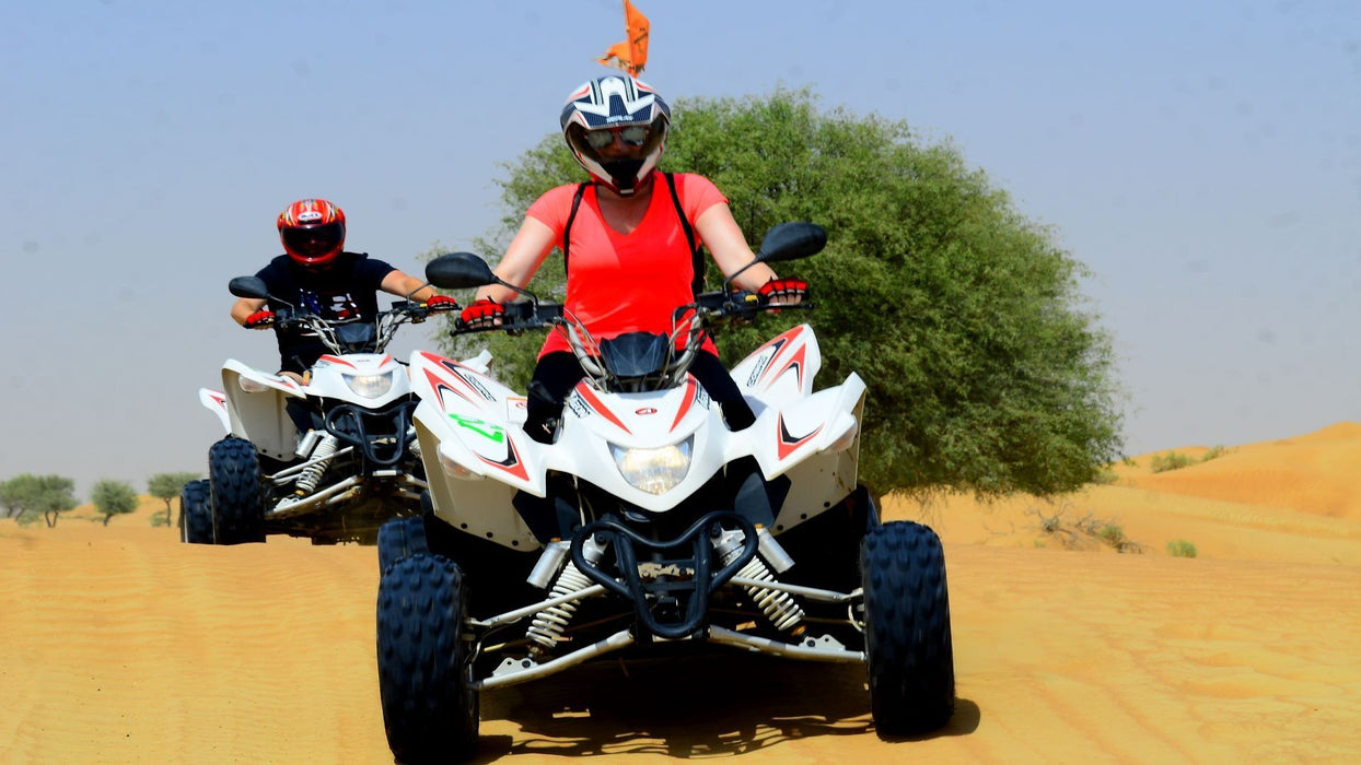 30 mins Yamaha 90 CC Quad Bike Open Desert Self Drive Experience | Driving at Wondergifts