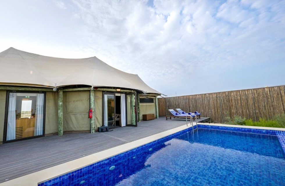 Luxury Premium Tent Stay with Private Pool for Two at Kingfisher Retreat