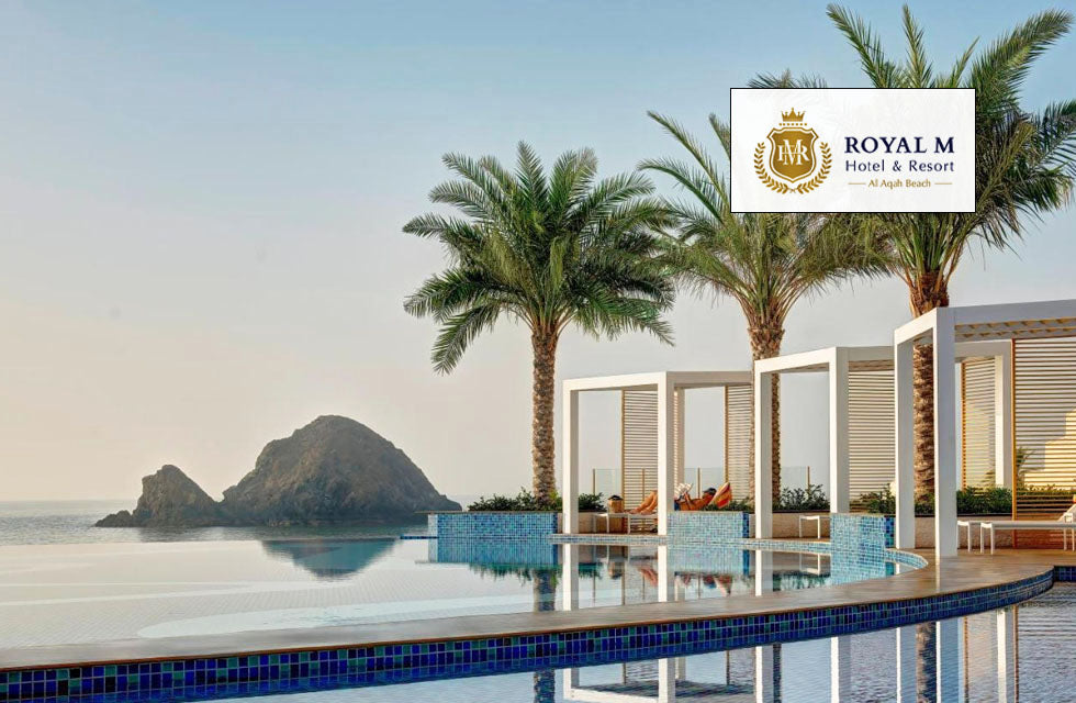 Serene One-Night Stay with Breakfast for Two at Royal M Al Aqah Beach