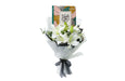 Thank You Gift Box with Charming White Lilies Bouquet - WONDERDAYS