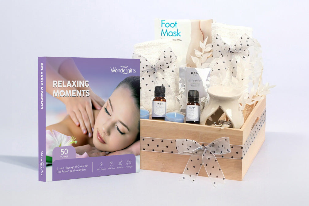 Relaxing Moments Gift Box with Aromatherapy Gift Set: 1-Hour Massage Across 50 Locations | Spa & Beauty at Wondergifts